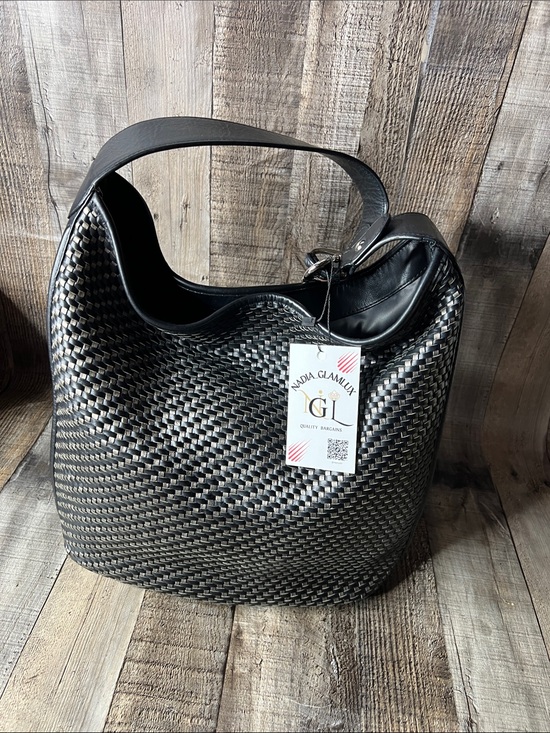Coach Handbags - Coach Park Avery Woven Black Woven Shoulder Hobo Bag